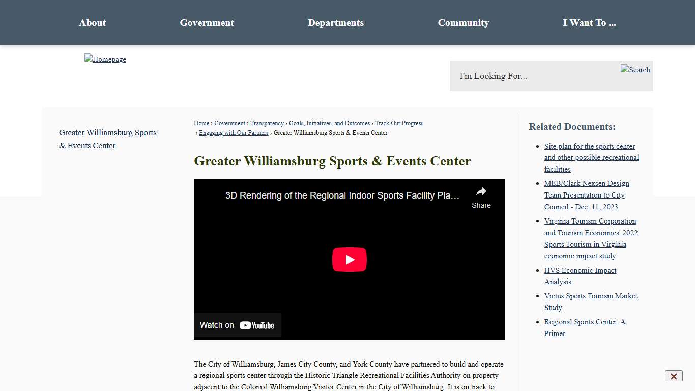 Greater Williamsburg Sports & Events Center Williamsburg, VA