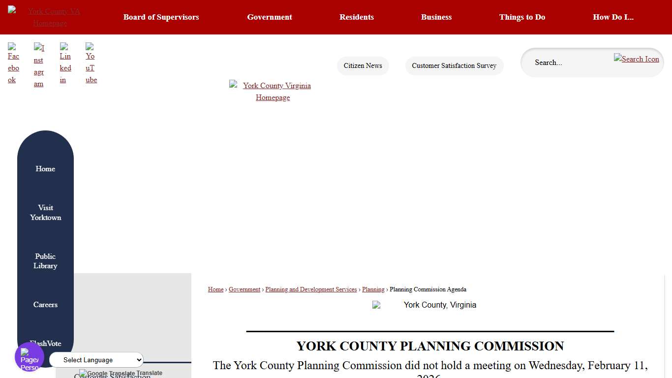 Planning Commission Agenda York County, VA